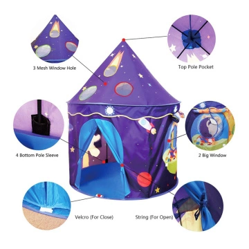 Castle children small foldable house teepee kids tent