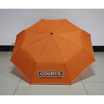 Promotional logo printed 3 folds advertising umbrella