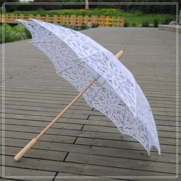 Handtailor high-end lace wedding white lace umbrella