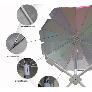 批发彩虹多色露台沙滩伞