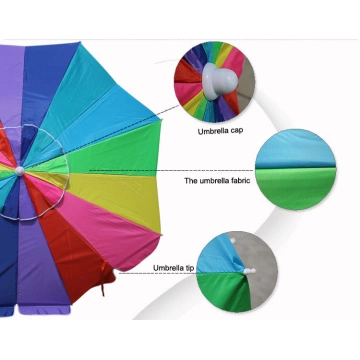 批发彩虹多色露台沙滩伞