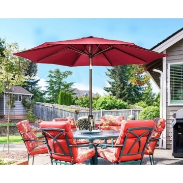 Garden umbrella big size long handle outdoor parasol