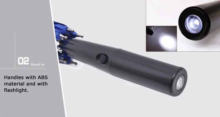 Kids umbrella with LED light on ribs