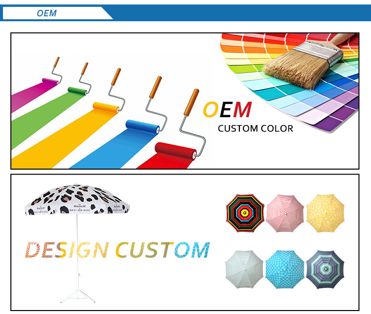 Wholesale Rainbow Multi Color Patio Beach Umbrella different design model