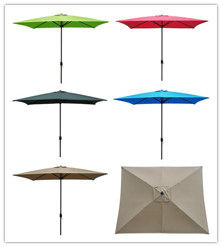 Outdoor Square Patio Beach Umbrella with Crank