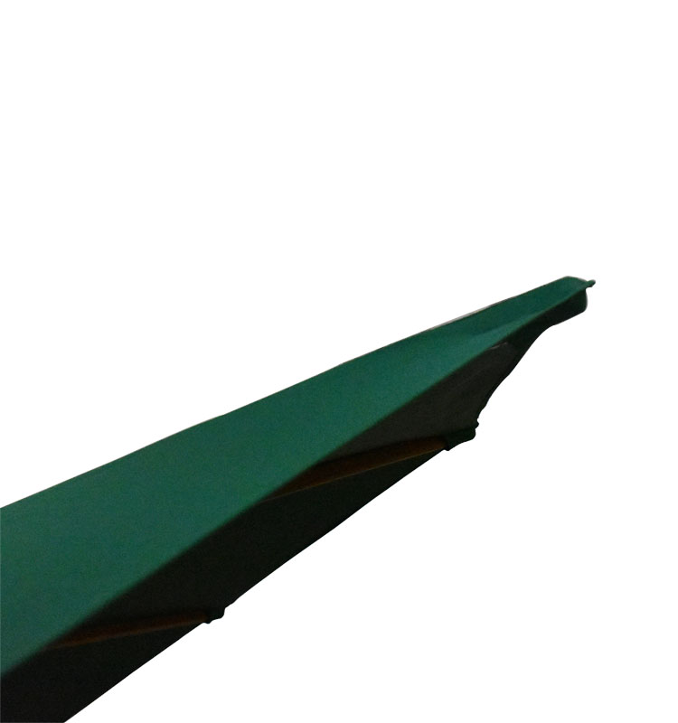 Large wooden garden umbrellas detail